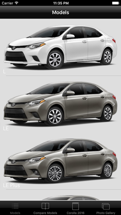 Specs for Toyota Corolla 2016 edition - US version