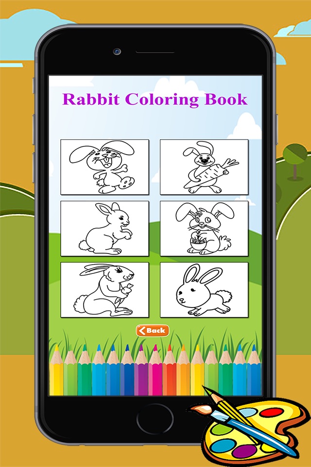 Coloring Book Rabbit free game for kids screenshot 3