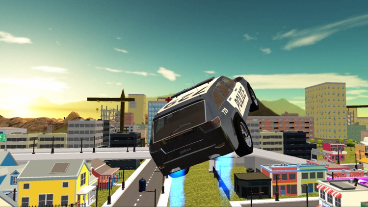 Flying Police Car Simulator 2016 screenshot-3