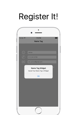 Name Tag Widget: Find my phone through Widget screenshot 2