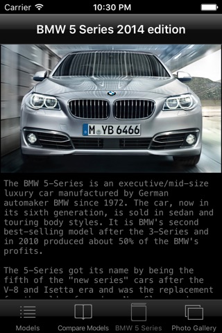 Specs for BMW 5 Series 2014 edition screenshot 4