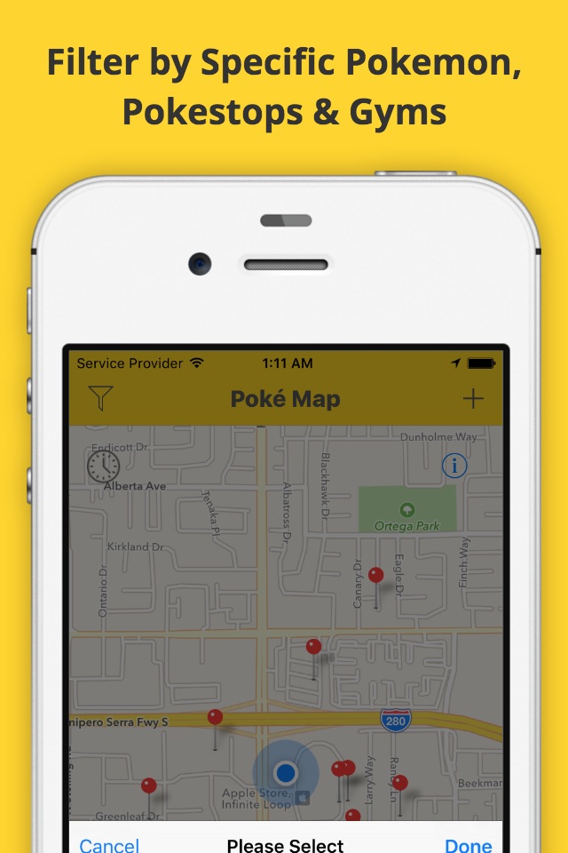 Map Radar - Guide For Pokemon Go: Search, Find and Share Rare Pokemon Location screenshot 2