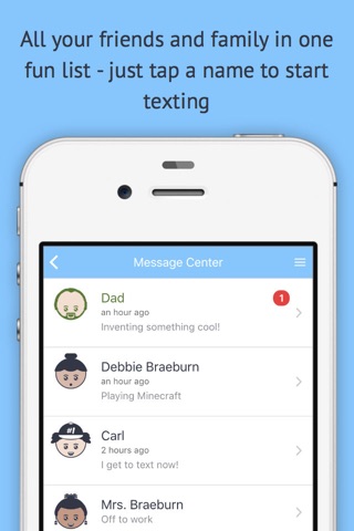 Kids In Touch - Safe Texting for Kids screenshot 3