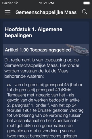 Scheepvaartreglement Gemeenschappelijke Maas - Zeeweer screenshot 2