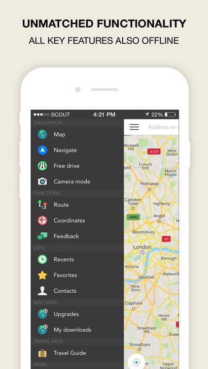 GPS Navigation, Maps & Traffic - Scout (Sat Nav)