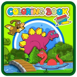 Coloring books (Dinosaur) : Coloring Pages & Learning Educational Games For Kids Free!