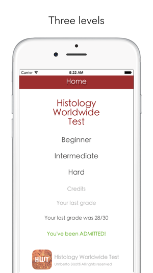 Histology Worldwide Test for iPhone