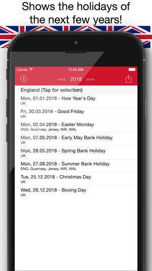 Holiday Calendar United Kingdom 2016 Pro - National and loca(圖3)-速報App