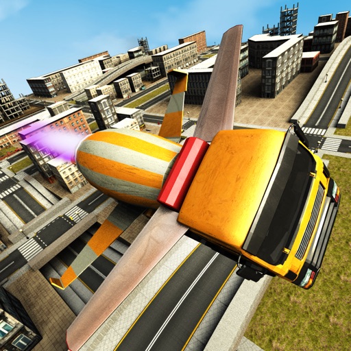 Flying Construction Truck Flying Simulator Icon