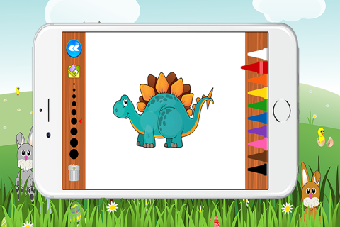 Coloring Book Little Dino Game for Kids Free screenshot 3