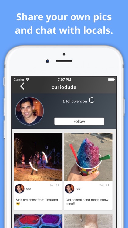 Curio for Instagram - find pics by location; discover places, people, events, news & tweets; explore the world & chat with locals screenshot-4
