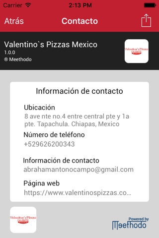 Pizzeria Valentinos Mexico screenshot 2
