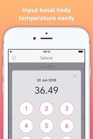 Selene :basal body temperature screenshot 2