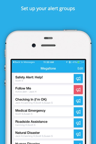 Megafone - Alert-based group messaging and location sharing screenshot 2