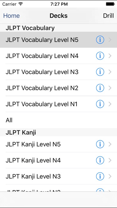 1000 JLPT Flash Cards for Japanese App Download - Android APK