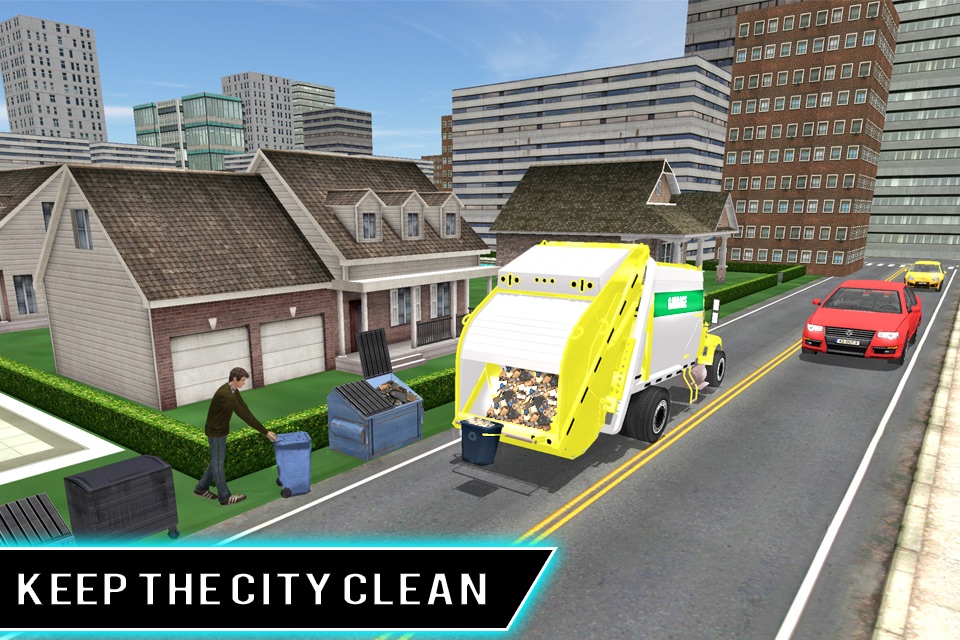 Real city garbage truck sim 3D screenshot 2