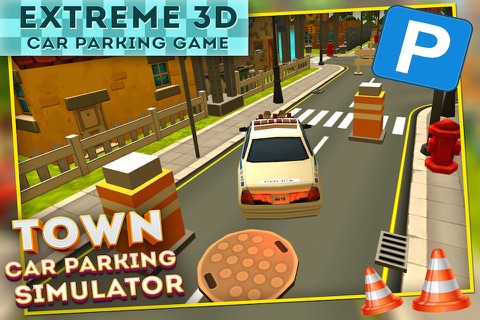 Town Car Parking Simulator 3D screenshot 2