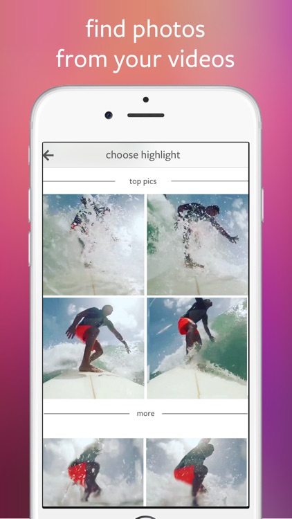 vhoto - make your own GIFs, photos from video, perfect for selfies, fun filters