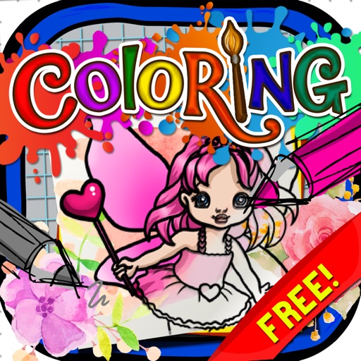 Coloring Book : Painting Pictures Fairies Cartoon  Free Edition icon