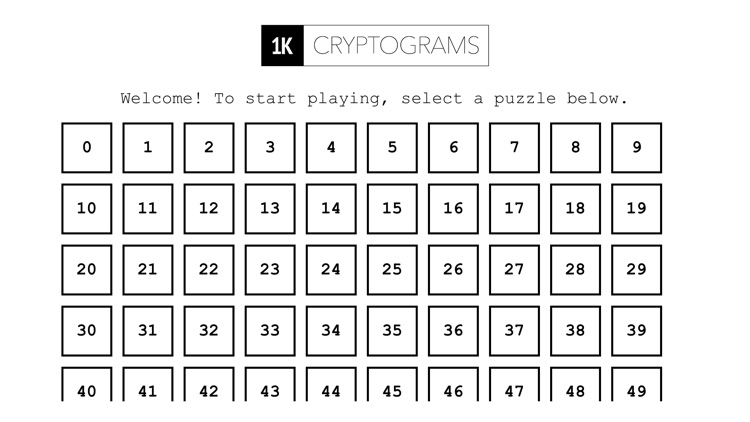 1k Cryptograms