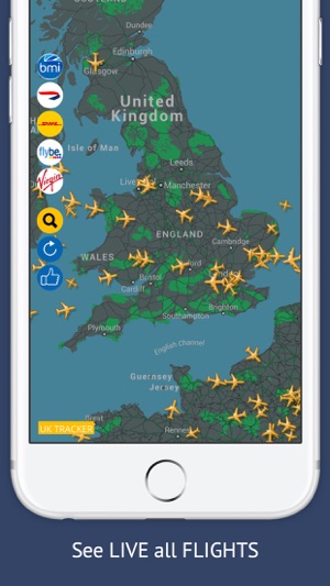 UK Tracker Free : Live flight status for England(圖2)-速報App