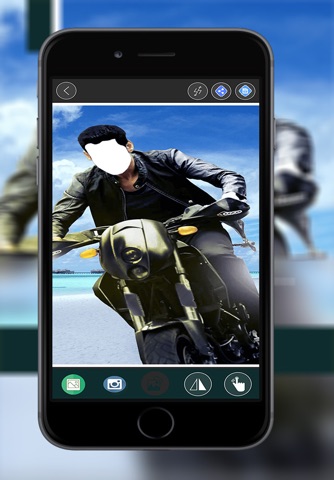 Men's Motorcycle Photo Suit - Awesome Uniform Camera Stickers and Picture Montage Maker screenshot 2