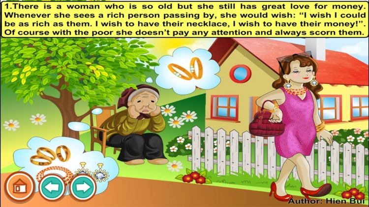 A greedy old woman (story and games for kids)
