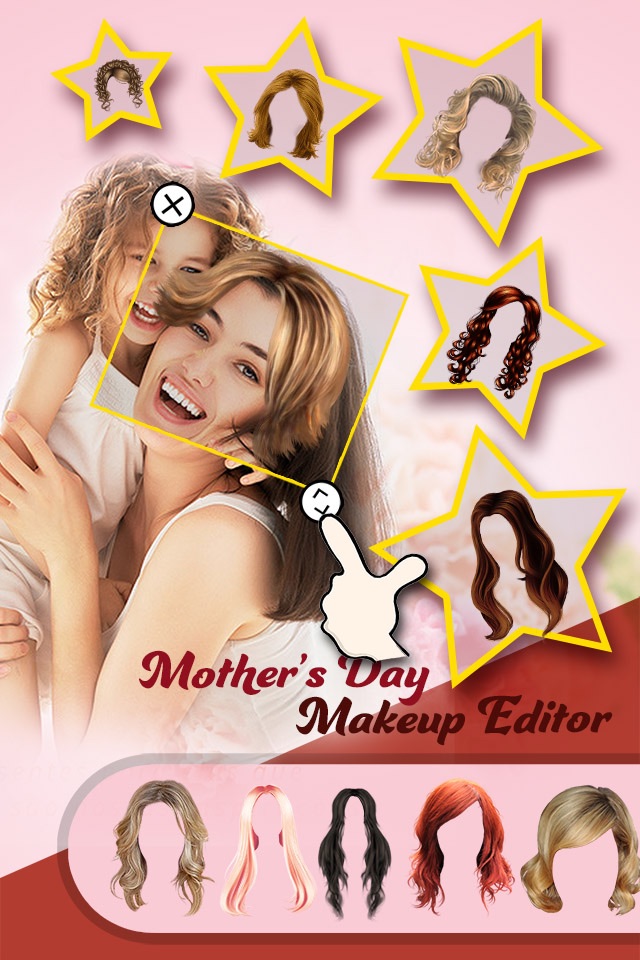 Mother Makeup Booth - Aa Photo Frame & Sticker Edit.or to Change Hair, Eye, Lip Color screenshot 2