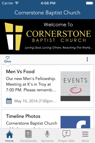 Cornerstone Baptist Church App screenshot 2