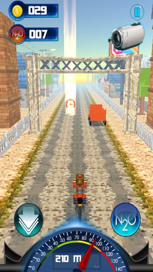 Craft Bike Blocky City Driving : Real Moto Traffic Racing Ga(圖3)-速報App