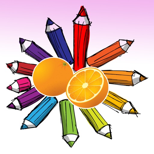 Fruits Coloring Book - digital drawing and paint for kids iOS App