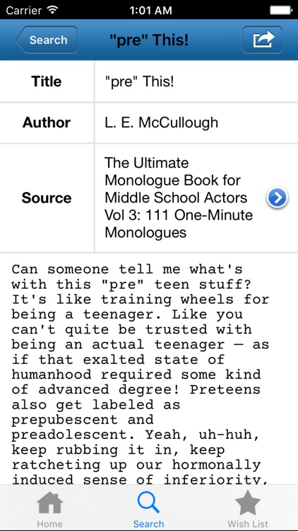 S&K Monologues