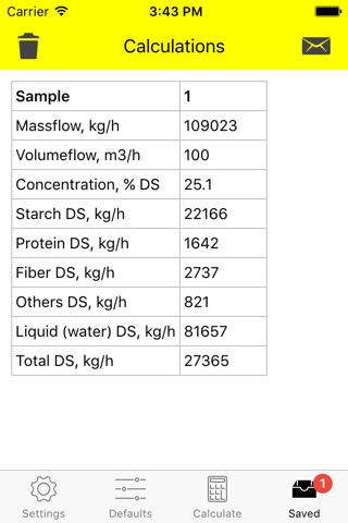 Baumé Calculation screenshot 3