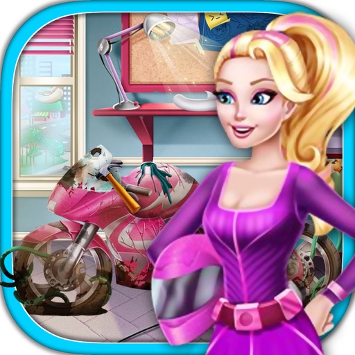 Girls Motorcycle - Racing, Accident, Cleanup, Washing & Dress Up Games iOS App