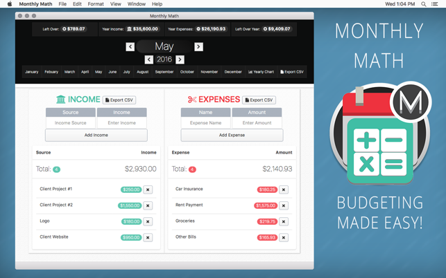 Monthly Math - The Simple Monthly Budget