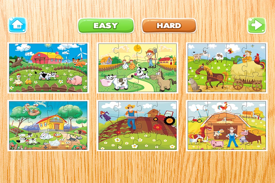 Farm and Animal Jigsaw Puzzle For Kids - educational young childrens game for preschool and toddlers screenshot 2