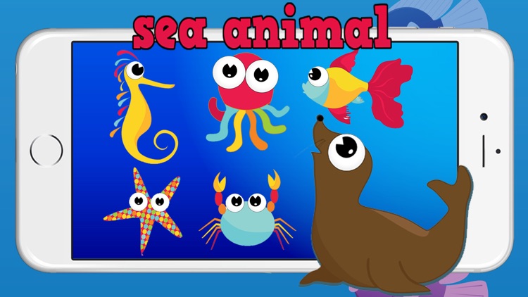 Easy Sea Animals Jigsaw Puzzle Matching Games for Free Kindergarten Games or 3,4,5 to 6 Years Old