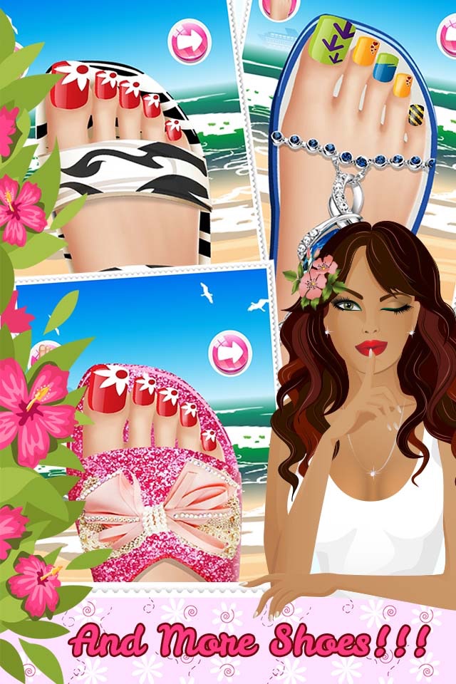 Seaside Feet Salon Girl Game Nail Art Beauty Cute Designs And Manicure Ideas screenshot 4
