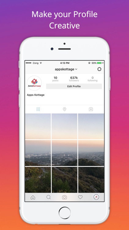 Grid Style for Instagram - Instagrid Post Banner sized full size Big Tiles for IG screenshot-3