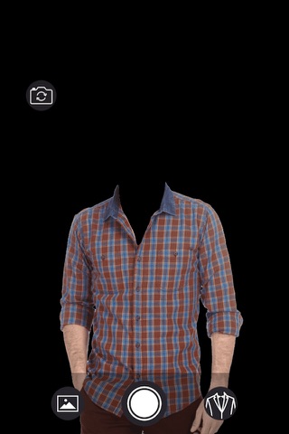 Man Check Shirt - Photo montage with own photo or camera screenshot 4