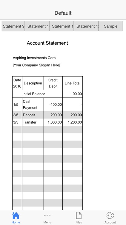 Account Statement