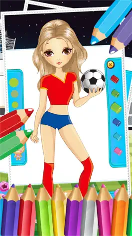 Game screenshot Pretty Girl Fashion Sport Coloring World - Paint And Draw Football For Kids Game apk