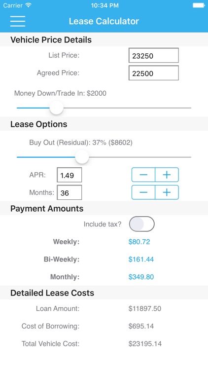 Car Finance Calc