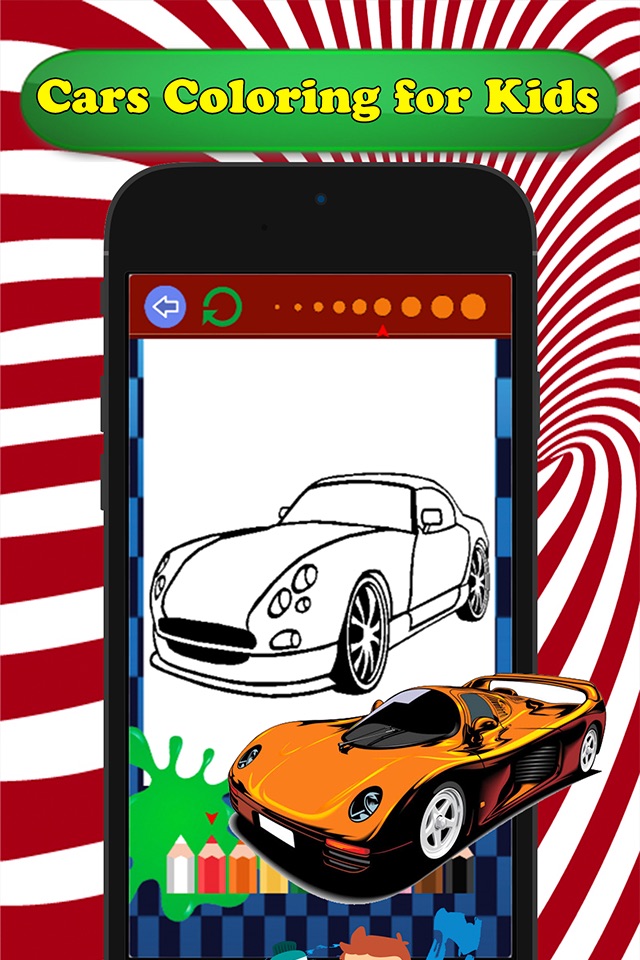 Cars Cartoon Coloring Book - Free Games For Kids screenshot 3