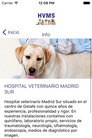 HOSPITAL VETERINARIO MADRID SUR screenshot 2