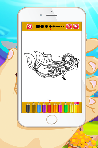 Mermaid Coloring Book - Educational Coloring Games Free For kids and Toddlers screenshot 3