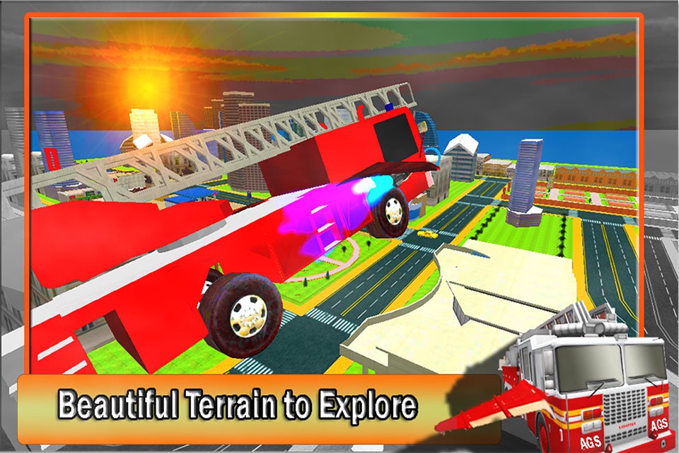 2016 Fire Truck Driving Academy – Flying Firefighter Training with Real Fire Brigade Sirens screenshot 2