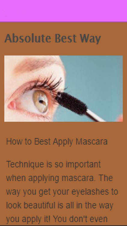 How To Apply Mascara