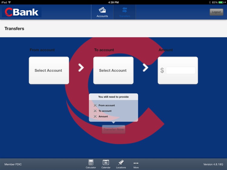 CBank Mobile Banking for iPad screenshot-3