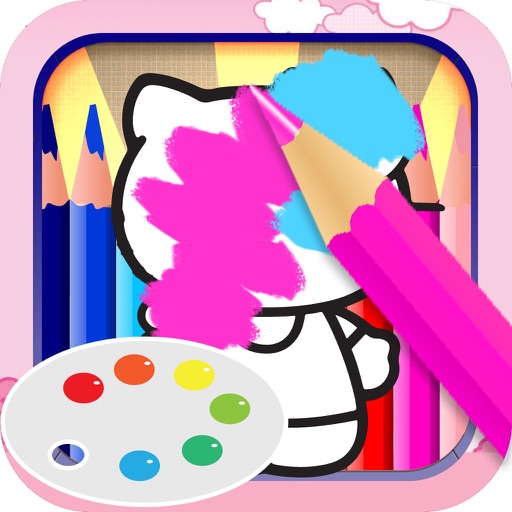 Color Book For Girls: Hello Kitty Version iOS App